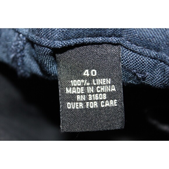 JOS A BANK Shorts Mens Tag 40 100% Linen Pleated Chino Travelers Blue (39"x7") - Picture 7 of 7